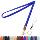 Fishent Stretchy Thin Lanyards for Keys ID Badges, Cute Long Teacher Neck Key Lanyard Keychains for Women Men Wallet Phone(Clein