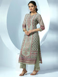 Libas Women'S Linen Kurta Sets (48865_Grey_Xxl)