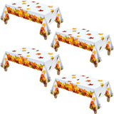 Thanksgiving Fall Leaf Tablecloth Autumn Maple Leaf Table Cover Waterproof Rectangle Plastic Table Cover for Thanksgiving Decora