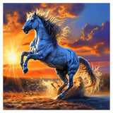 hill froeistung Horse Diamond Art Painting Kits for Adults,Landscape Diamond Art Kits for Beginners, 5D DIY Round Full Drill Dia