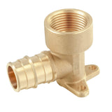 (Pack of 50) EFIELD Pex-A Expansion1/2 x 1/2 Female NPT Drop-ear Elbow Brass Fitting ONLY For Pex-A Tubing Connection, ASTM F19