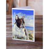 French Bulldog At The Beach Greeting Cards And Envelopes Pack Of 8