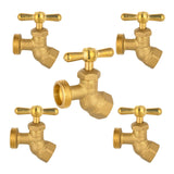 2-Pack EFIELD 1/2 FIP Inlet 3/4 MHT Brass No-Kink Hose Bibb Garden Hose Faucet For All Purpose, No Lead Brass