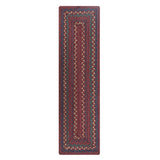 Jamestown Jute Braided Stair Treads for Wooden Steps, Country Decor, Set of 13, Burgundy 8x28 Rectangle Rug for Stairs - Easy to