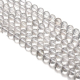 Asingeloo Clear Crystal Quartz Gemstones Round Loose Beads for DIY Jewelry Making 6MM Smooth Spacer Beads 15 Full Strand Crystal