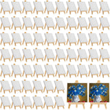 Mimorou 150 Pack Mini Canvas with Easel Sets for Painting Small Art Stretched Canvas Panels Pack with Wood Display Easel for Cla
