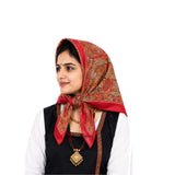 Riddhiinfotech Traditional Uttarakhand Pahadi Square Scarf For Women | 26 X 26 Inch Cotton Maternity Head Scarf | Printed Hair W