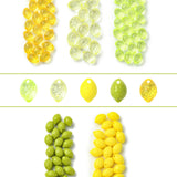 Stiesy Lemon Beads 100Pcs Acrylic Lemon Charm Yellow Green Fruit Spacer Craft Beads for Jewelry Making Crafting DIY Necklace Bra