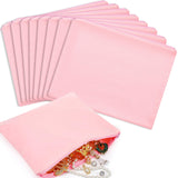 Sanwuta 8 Pcs Zippered Silver Storage Bags Anti Tarnish Silver Pouches Keeper Jewelry Storage Protector Bags(9 x 12 Inch,Pink)
