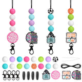 MUBYOK F03 Funny Quote Car Freshie Hangers Making Kit DIY Silicone Beads Hanging Charms Accessories Supplies