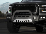 Armordillo 2001-2004 Nissan Frontier Ar Series Bull Bar - Matte Black W/Aluminum Skid Plate