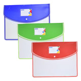 Staprico A4 & Legal Size Document Organizer Folder With Snap Button Lock | Opaque Envelope File Folder | Plastic Document Bag Fo