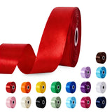 ZHIAXTON Red Ribbon 1 1/2 Inch, 60 Yards Single Face Red Satin Ribbon for Gift Wrapping, Flower Bouquet Handmade Bows Roses Garl