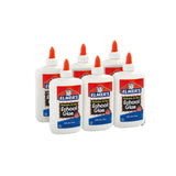 Elmers Liquid School Glue Washable 7.6 oz Each 6 Count - Great for Making Slime, #1 Teacher Brand