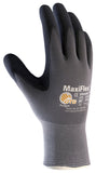 ATG 34874T/XS Maxiflex Ultimate, 15G Gray Nylon Shell, Black Nitrile Grip, Tagged Gray XS