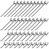 Waltool 40Pcs Black Stainless Steel Pegboard Display Hooks Assortment Set, 2 4 6 8 Garage Organization Peg Wall Hook Metal Slatw