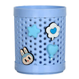 NAMTAM Cute Blue Round Pen Holder for Desk | Multipurpose Pencil Stand & Stationery Organizer for Office Home Study Table | Deco