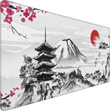 Japanese Landscape Large Mouse Pad, Large Extended Mouse Pad for Home Office Gaming Work 35.4x15.7 inch, Big Computer Mousepad W