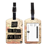 Nutcase Designer Luggage Travel Baggage Tags Set Of 2 With Name Card Inside Oh The Places