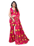 Satrani Womens Woven Polyester Saree (1955ST348_Beet Red)