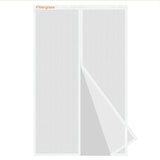Risareyi Fiberglass Magnetic Screen Door Actual Size 28x80, White Bugs Net Thicker Mesh Curtain Screen with Magnets Heavy Duty f