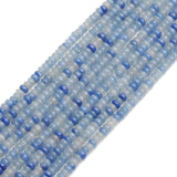 HAAMIIQII 2x4mm Natural Blue Aventurine Rondelle Spacer Beads 150Pcs Flat Disk Stone Semi Precious Gemstone Loose Beads for Jewe