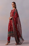 Gosriki Women'S Rayon Viscose Straight Printed Kurta With Pant & Dupatta (Malta Red-Gs_L_Red_Large),Red,,B0DXKZLVCW
