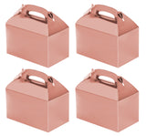 Festiko 12 Pcs Rose Gold Party Treat Boxes, Party Favor Boxes, Goodie Boxes, Cookies Boxes, Party Favor Candy Boxes, Gable Paper