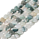 Nitopupu 22pcs Faceted Heart Stone Beads Natural Tree Agate Bead 8mm Crystals and Healing Stones for Jewelry Making Supplies,Fri