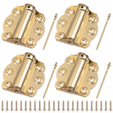 Zonon 4 Pack Self Closing Screen Door Hinge 2 3/4 Adjustable Heavy Duty Steel Spring Loaded Hinges Closer for Screen Cabinet Gar
