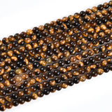 3mm Natural Yellow Tiger Eye Beads Round Semi Precious Gemstone Loose Beads for Jewelry Making 15/Strand