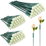 72 Pcs Floral Water Tubes Green Floral Tubes Plastic Flower Tubes for Fresh Flowers with Rubber Cap for Flower Stem Arrangements