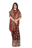 Sugathari Womens Banarasi Saree Pure Kanjivaram Silk Saree Soft New Ladies 2023 Design Wear Pattu Sarees Latest Cotton Party Sari Collections With Blouse Piece For Wedding Sadi (Pari S-2 Maroon)