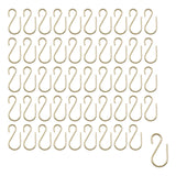 T Tulead 50PCS Mini S Hooks Utensils Hanging Hooks 1x18mm Iron Hangers Golden for Jewelry, Keys, Spoons