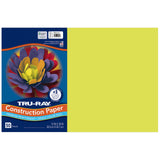 Tru-Ray Construction Paper, 50% Recycled, 12 x 18, Brilliant Lime, Pack of 50