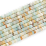 HAAMIIQII 2x4mm Natural Amazonite Heishi Spacer Beads 150Pcs Flat Disc Stone Semi Precious Gemstone Loose Beads for Jewelry Maki