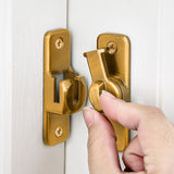 INIRET 2 Packs Enhanced Security Flip Latch Lock - Heavy-Duty 90/180 Degree Sliding and Swing Door Latch for Barns, Gates, and M