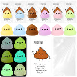 Wettarn 30 Sets Emotional Luminous Stool Stress Ball Gifts Bulk Christmas Appreciation Gift Cute Positive Stool Squeeze Inspirat