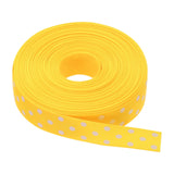 MECCANIXITY Grosgrain Ribbons 25 Yards 1 Inch Bright Yellow with White Dots Ribbon Bow Decoration for Crafts Gift Wrapping Weddi