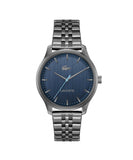 Lacoste Lisbon Qtz Basic Navy Round Dial Men'S Watch|Ionic Plated Grey Steel Material|Grey Color Band - 2011371