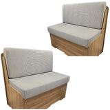 Dulepax RV Dinette Cushion Covers, Replacement Camper Cushions Cover, Grey Stretchable Fabric RV Dinette Seat Covers, Cushion Sl
