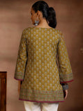 Libas Women'S Cotton Floral A-Line Kurti (290620R Olive Olive S