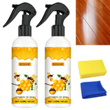 KEHOO Beeswax Wood Polish Spray, 120ml Beeswax Furniture Polish Spray, Bring a Towel and a Sponge for Wood Multipurpose Wood W