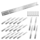 Redunest L Bracket, Heavy Duty Corner Brace, 20 Pack 14.8 Metal Shelf Bracket Angle Bracket for Shelves, Polished Silver Stainle