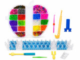 Gold Leaf Apple Shape Loom Bands Kit, 5600Piece Diy Rubber Band Bracelet Making Set With Clasps, Beads For Kids.