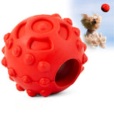 Jeffers Pet Natural Rubber Dog Chew Toy - Red Hollow Ball, Medium - Treat Dispensing, Vanilla Scent, Durable, Non-Toxic, Dishwas
