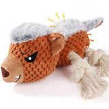 Letsmeet Dog Toys - Squeaky Interactive Plush Dog Toy with Rope, Chew Toy for Large Dogs, Small Dogs & Puppies - Tug of War Dog