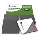 COVERCORNER Non Slip Furniture Pads 8 PCS 4'' Square - Anti Slip Furniture Pads - Self Adhesive Rubber Feet Furniture Feet - Cha