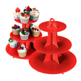 YLDW Cupcake Stand 2Pcs, 3-Tier Cupcake Stand Display, Cardboard Cup Cake Tower Stand, Disposable Dessert Stand for Birthday Tea
