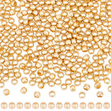 Beebeecraft 300Pcs 2.5mm Round Crimp Beads Real 14K Gold Filled Brass 1.6mm Hole Metal Rondelle Crimp Spacer Beads for Jewelry M